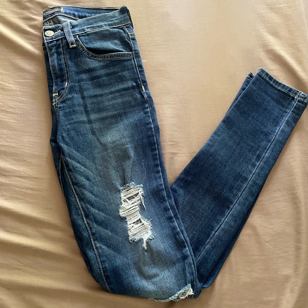 Flying monkey distressed denim jeans